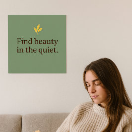 Póster Minimalist Sage Green Poster for Calm Spaces