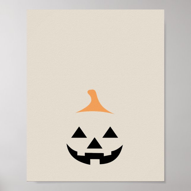 Póster Minimalist Scary Pumpkin (Frente)