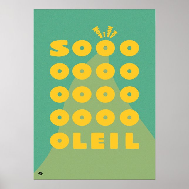 Póster Minimalist Sun Quote Art Print 'Soleil' (Frente)