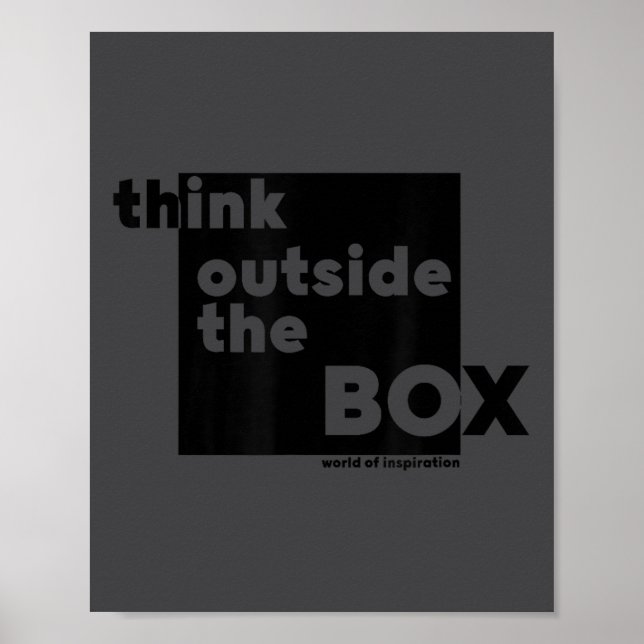 Póster Minimalist Think Outside The Box  (Frente)