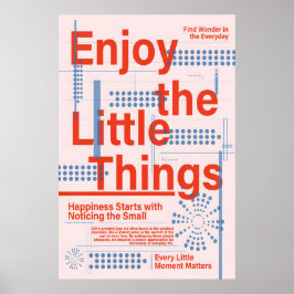 Póster Minimalist Typography Poster Enjoy the Little