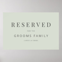 Póster Minimalist Wedding Sign Pale Sage