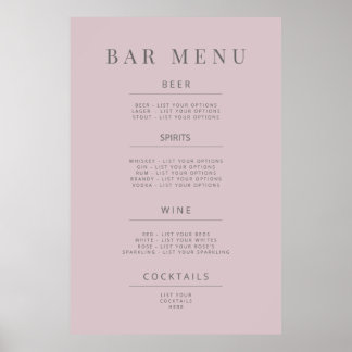 Póster Minimalist Wedding Sign Poster Soft Beige