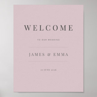 Póster Minimalist Welcome Sign | Dusky Rose