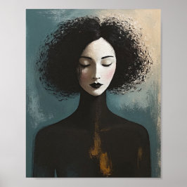Póster Minimalist Woman Portrait Canvas Print