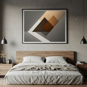 Póster Minimalista abstracto geométrico en capas