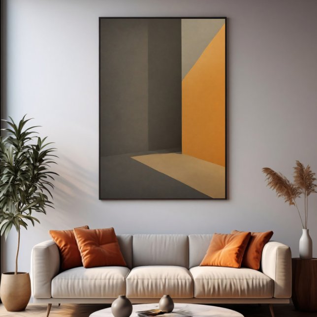 Póster Minimalista abstracto naranja y gris (Subido por el creador)