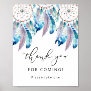 Póster Minimalista Baby Shower Gracias Por El Rótulo Boho