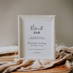 Póster Minimalista Bar de Biscuit Perro Tratar Favor de B<br><div class="desc">Este minimalista bizcocho bar perro poster de novios es perfecto para un simple boda. El moderno diseño romántico presenta una tipografía clásica en blanco y negro,  acompañada de una caligrafía rústica y elegante con un estilo de letra a mano vintage. Personalizable de cualquier color.</div>