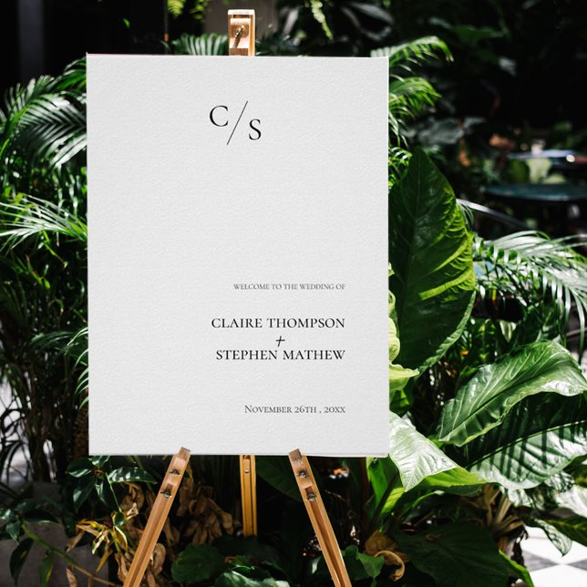 Póster Minimalista Bienvenida Elegante A Nuestro Boda (Subido por el creador)