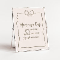 Minimalista Coquette Baby Shower Mom Osa Bar