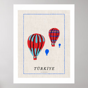 Póster minimalista de Capadocia - Recuerdo de Türk
