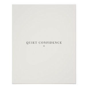 Póster minimalista de confianza silenciosa