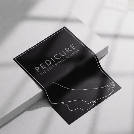 Póster minimalista de pedicura relajante
