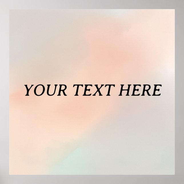 Póster minimalista editable - Diseño pastel sereno (Frente)