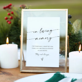 Póster Minimalista en el Rótulo del Boda de memoria amoro