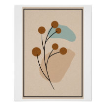 Minimalista Estética Botánica Abstracta de la Natu