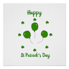 Póster Minimalista Feliz Día de San Patricio