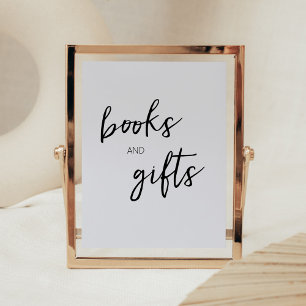 Póster Minimalista Hola bebé libros y regalos modernos