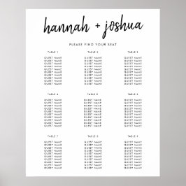 Póster Minimalista moderno | Elegante gráfico de asientos