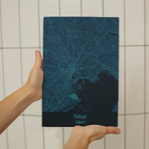 Minimalista negro y azul Poster de la ciudad de To