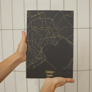 Póster Minimalista negro y oro Poster de la ciudad de Tok