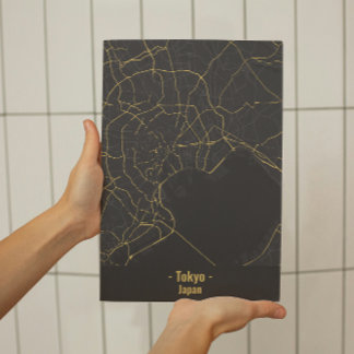 Póster Minimalista negro y oro Poster de la ciudad de Tok