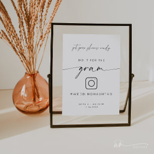 Póster Minimalista Para El Rótulo Gram Etiqueta Boda