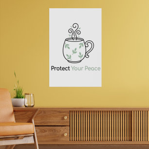 Póster minimalista Protege Tu Paz