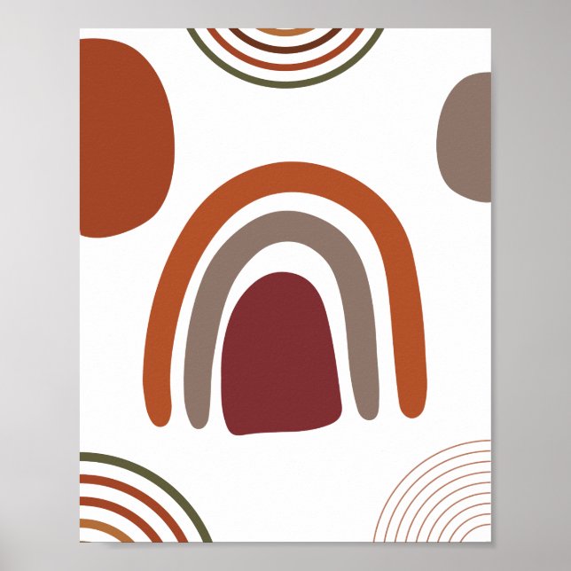 Póster Minimalista Resumen del diseño de Boho (Frente)
