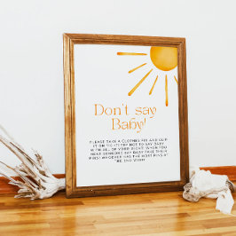Póster Minimalista Retro Sol No Digas Bebé