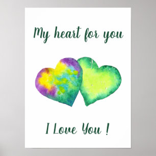 Póster Minimalista romántico te amo El día de San Valentí