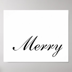 Póster Minimalista Script Feliz