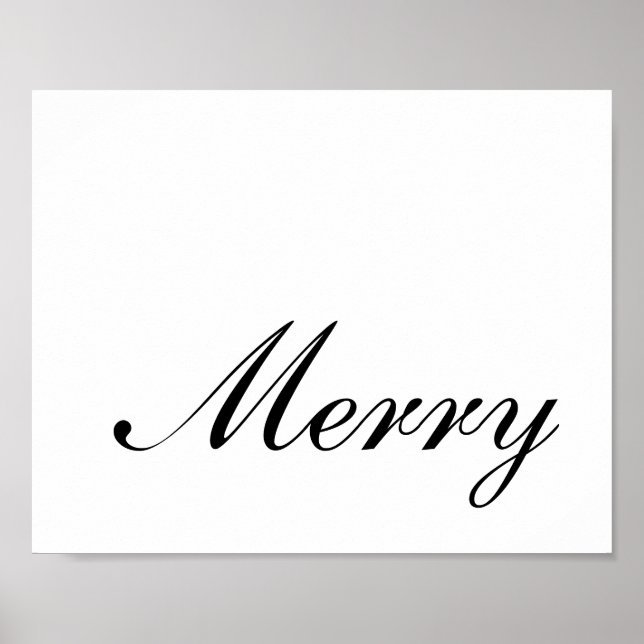 Póster Minimalista Script Feliz  (Frente)