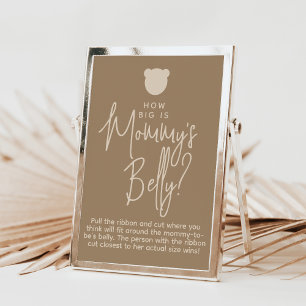 Póster Minimalista y moderno juego de Baby Shower Bear