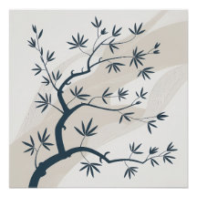Minimalista Zen Bamboo Wall Art