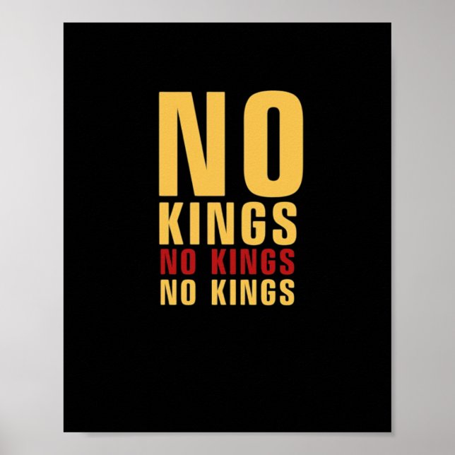 Póster Minimalistic Design No Kings Rebellious No Kings C (Frente)