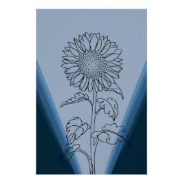 Póster minimalistic sunflower