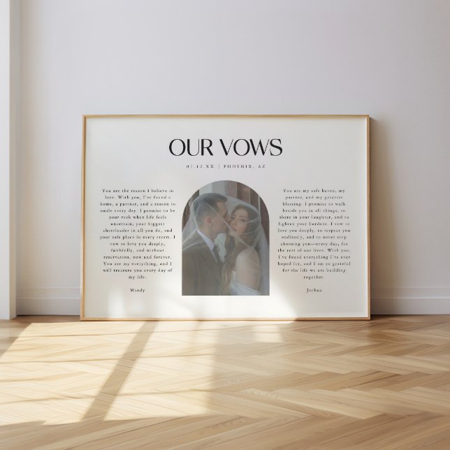 Póster Minimalistic Wedding "Our Vows" Photo Arch (Subido por el creador)