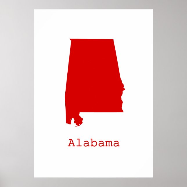 Póster Mínimo Alabama Estados Unidos (Frente)