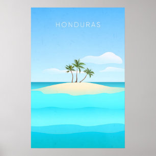Póster Mínimo de Viaje a Honduras