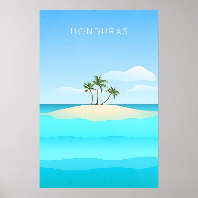 Póster Mínimo de Viaje a Honduras (Frente)
