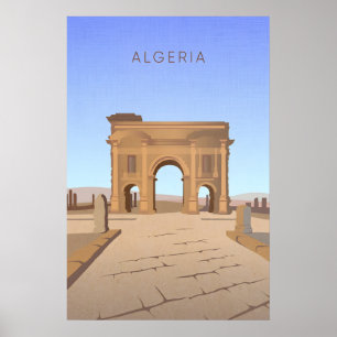 Póster Mínimo de Viaje de Argelia