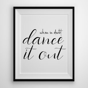 Póster Mínimo Moderno Cuando En Duda Danza Cita