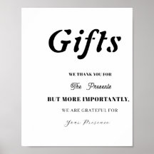 Mínimo Rótulo de mesa de regalo para ducha de novi