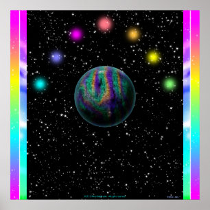 Póster Miniposter de espacio de color