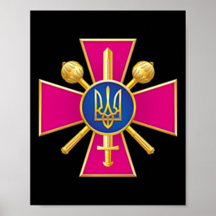 Póster Ministerio de Defensa Ucrania Kiev Inteligencia Mi
