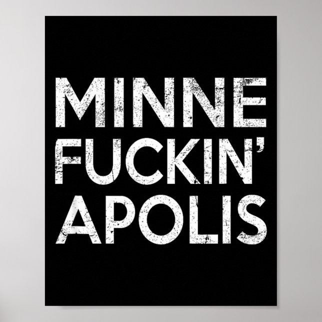 Póster Minnealis Minnesota Funny Rude Retro Gag Gift  (Frente)