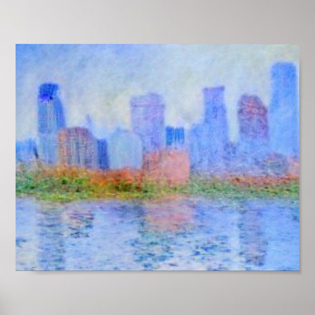 Póster Minneapolis, Ciudad de los Lagos, Monet Skyline Wo (Frente)