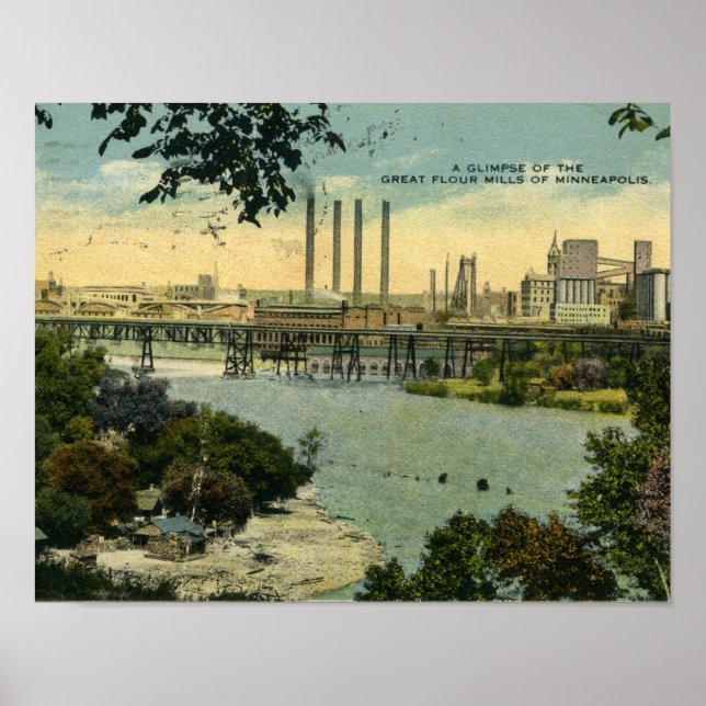 Póster Minneapolis Flour Mills Vintage Poster (Frente)